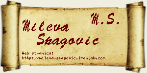 Mileva Špagović vizit kartica